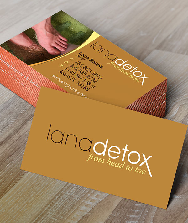 Lana Detox logo and business cards